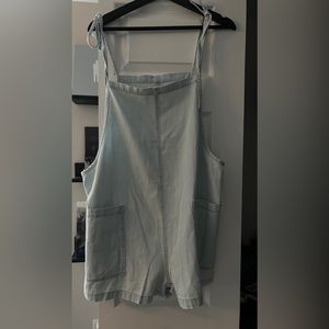 Light wash Denim Short Romper / Overalls
